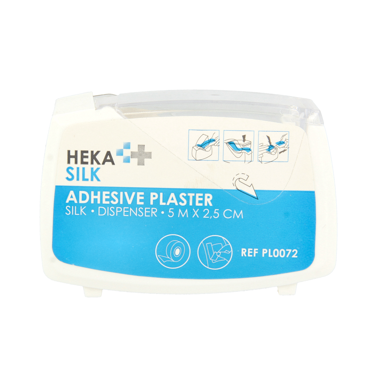 Hekapor Silk dispenser 5m x 2.5cm 1.00 Stuks