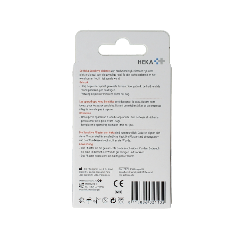 Heka Klein Wondpleister sensitive 10 x 6cm 10 Stuks