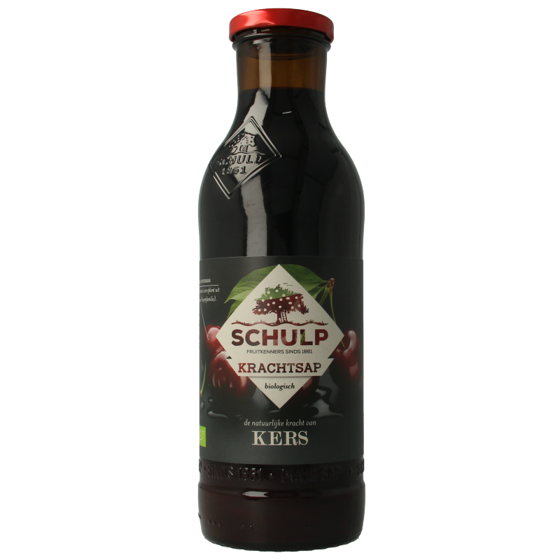 Schulp Krachtsap kersensap puur bio 750 Milliliter