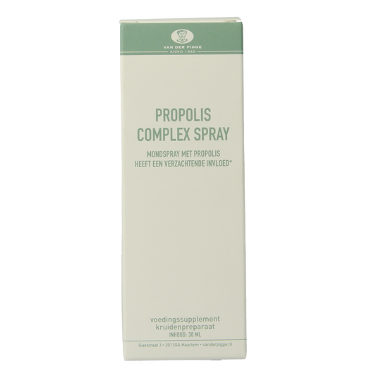 van der Pigge Propolis complex spray 30ml, natural laxative with propolis, in a small spray bottle, ready for oral use