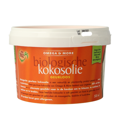 Omega & More Kokosolie geurloos bio 500ml 500.00 Milliliter