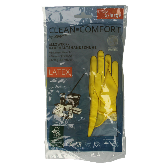 CLEAN-COMFORT Huishoudhandschoen geel maat XL 1.00 Paar
