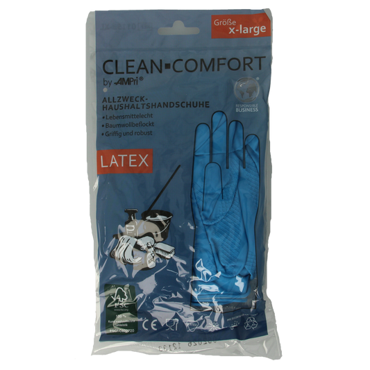 CLEAN-COMFORT Huishoudhandschoen blauw maat XL 1.00 Paar