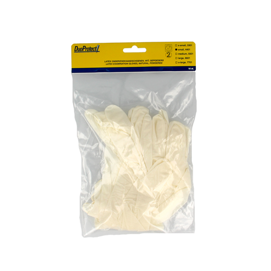 Duoprotect Handschoen latex S 10 Stuks