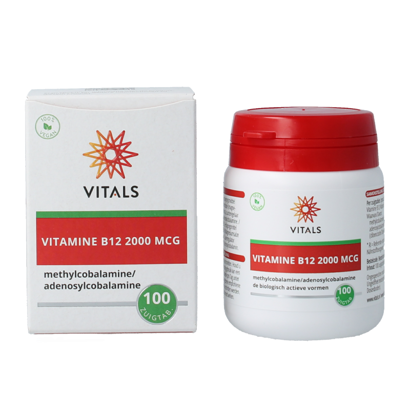Vitals Vitamine B12 2000 mcg 100 Zuigtabletten