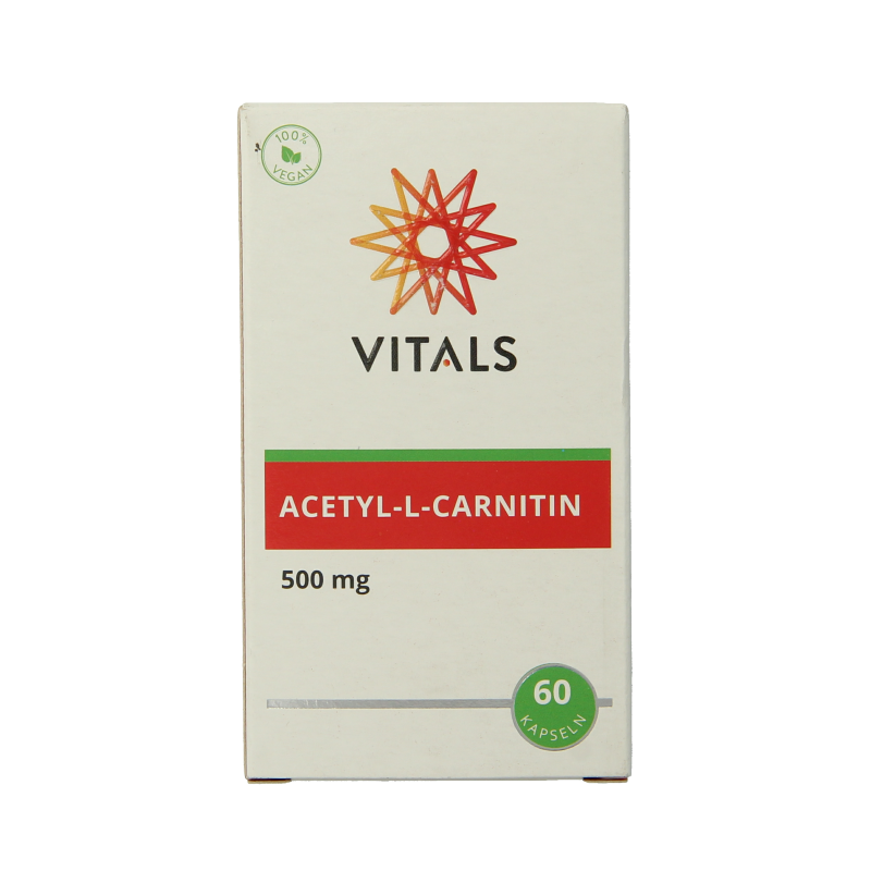 Vitals Acetyl-L-Carnitine 500mg 60.00 Vegetarische capsules