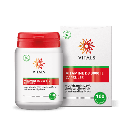 Vitals Vitamine D3 3000IE 100 Vegetarische capsules