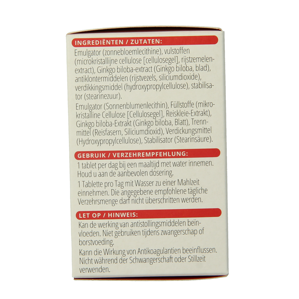 Vitals Ginkgo biloba PS 480 mg 60.00 Tabletten