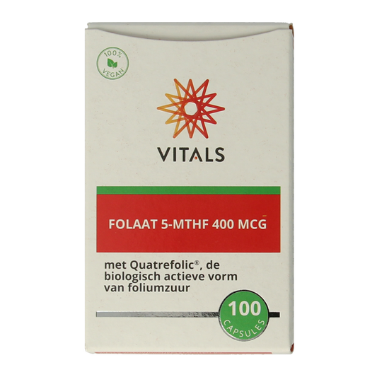 Vitals Folaat 5-MTHF 400 mcg 100.00 Capsules