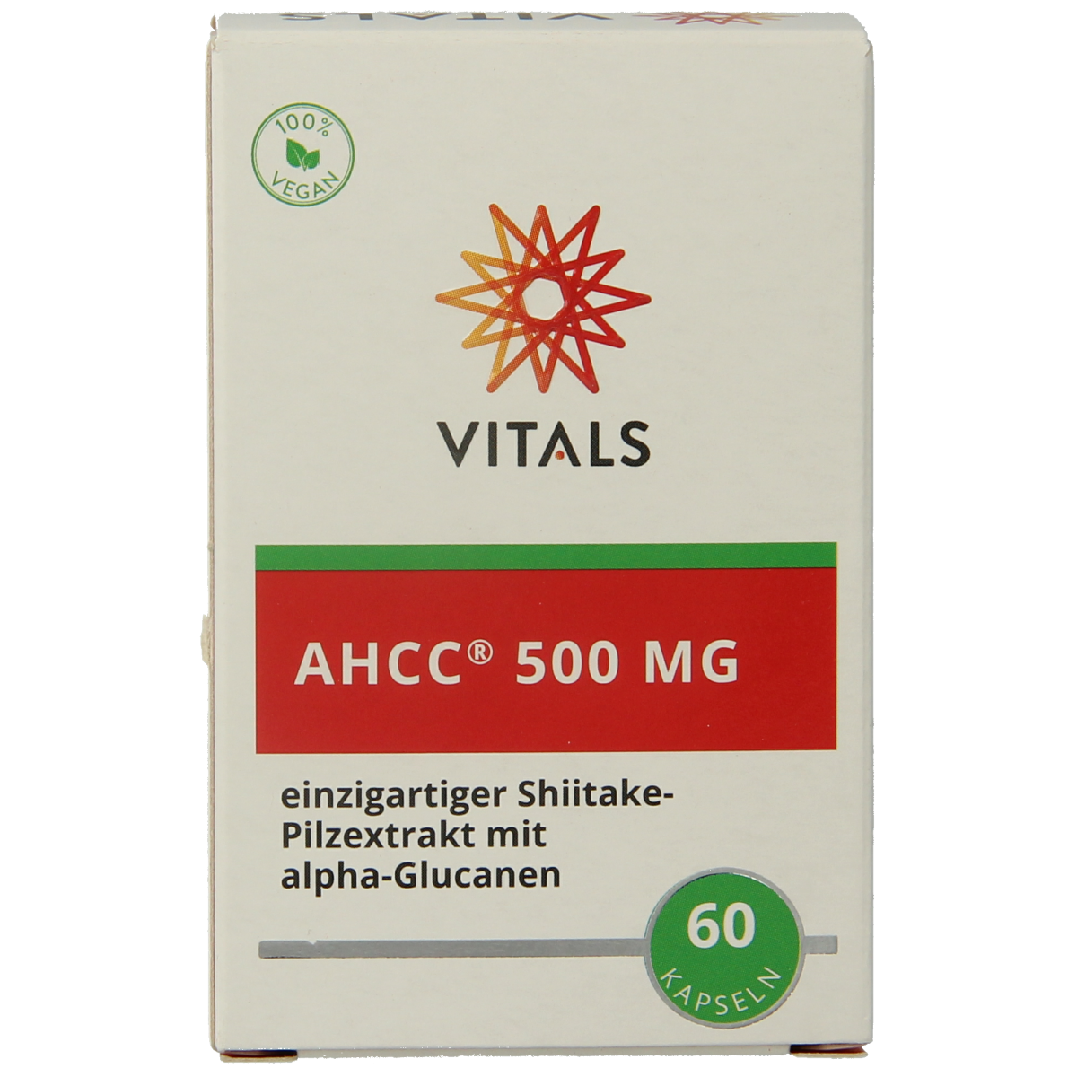 Vitals AHCC 500mg 60.00 Capsules
