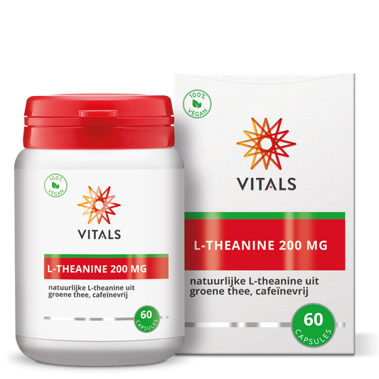 Vitals L-Theanine 200mg 60.00 Vegetarische capsules