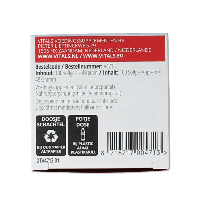 Vitals Vitamine D3 1000IE vegan 100 Softgels