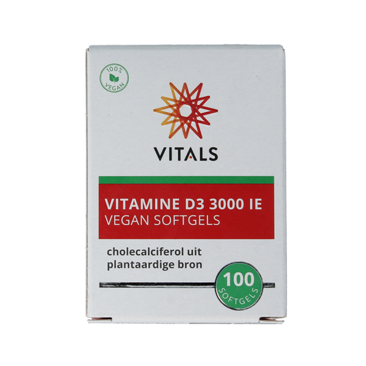 Vitals Vitamine D3 3000 ie 100 softgels 100.00 Softgels