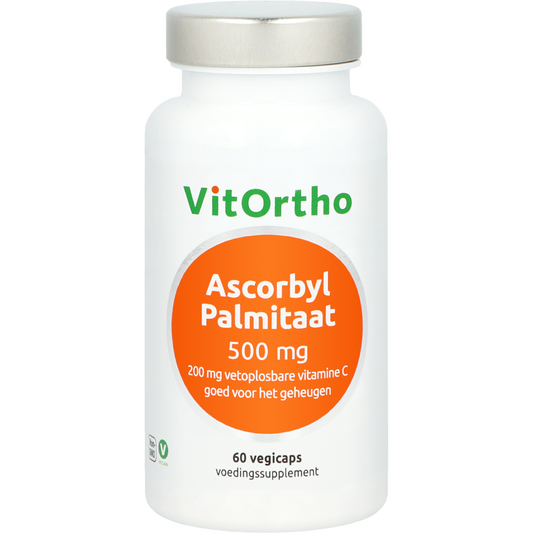 VitOrtho Ascorbyl palmitaat 500mg 60.00 Vegetarische capsules