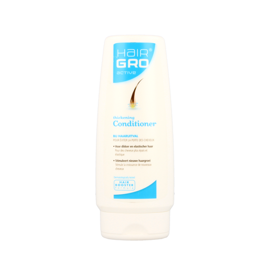 Hairgro Thickening Conditioner 200ml, hair care product for adding volume and fullness to hair, shown in the image.