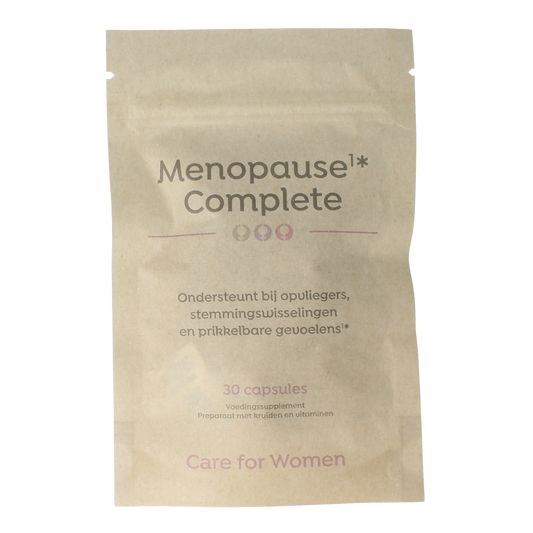 Care For Women Menopause Forte vegetarian herbal capsules, 30 count, natural menopause support supplement.
