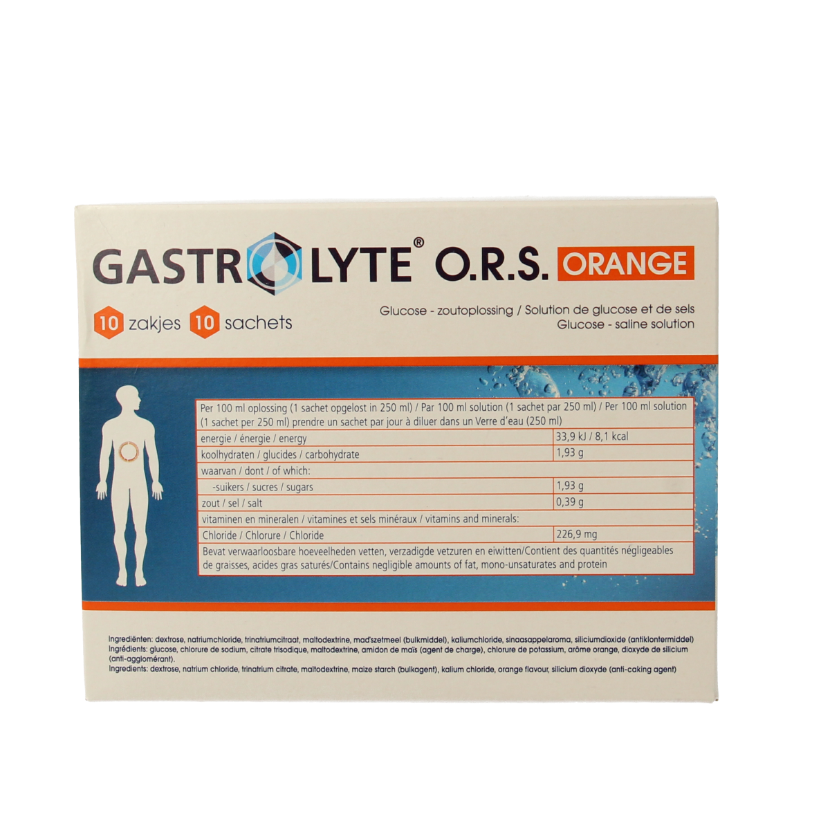 Gastrolyte O.R.S. Orange 10.00 Sachets