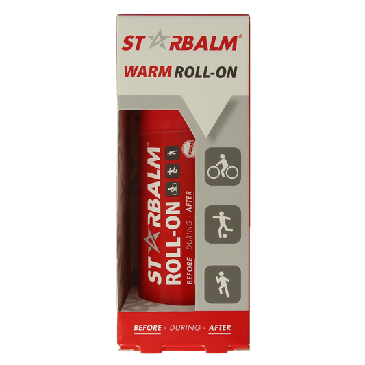 Star Balm warm roll-on body care product in 75ml bottle, featuring a smooth applicator and warm soothing formula.