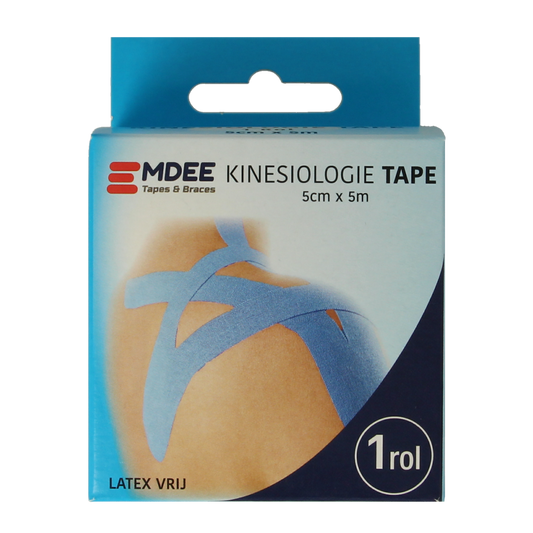 Emdee Kinesio tape licht blauw non cut 1.00 Rol