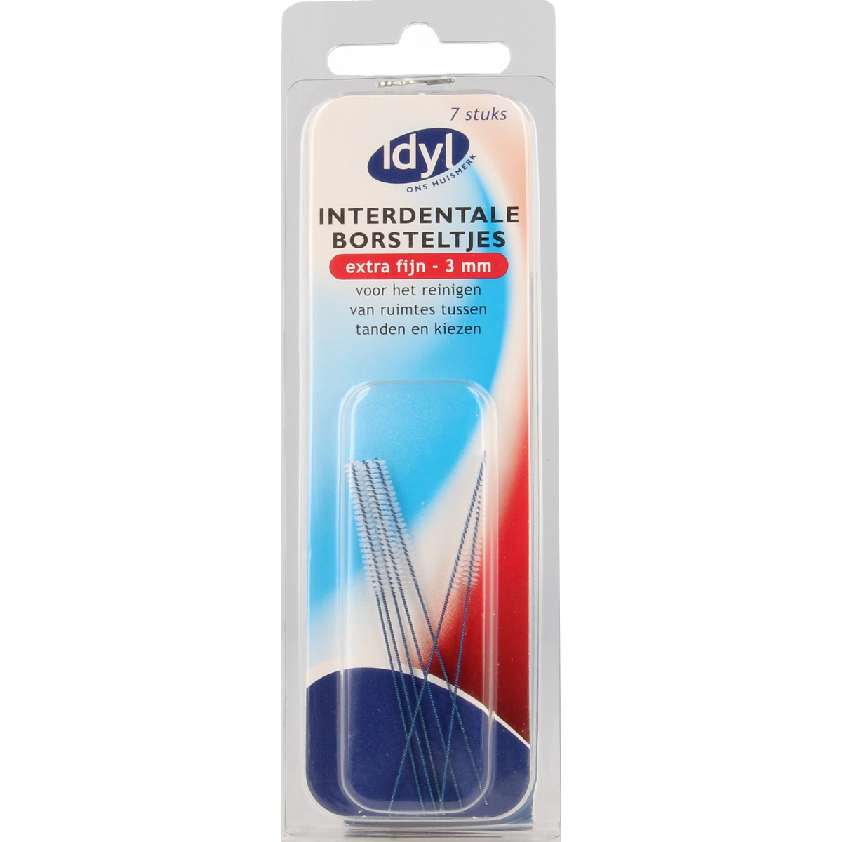 Idyl Op=Op interdental brush set with extra fine 3mm tips, 7 pieces for gentle cleaning between teeth.
