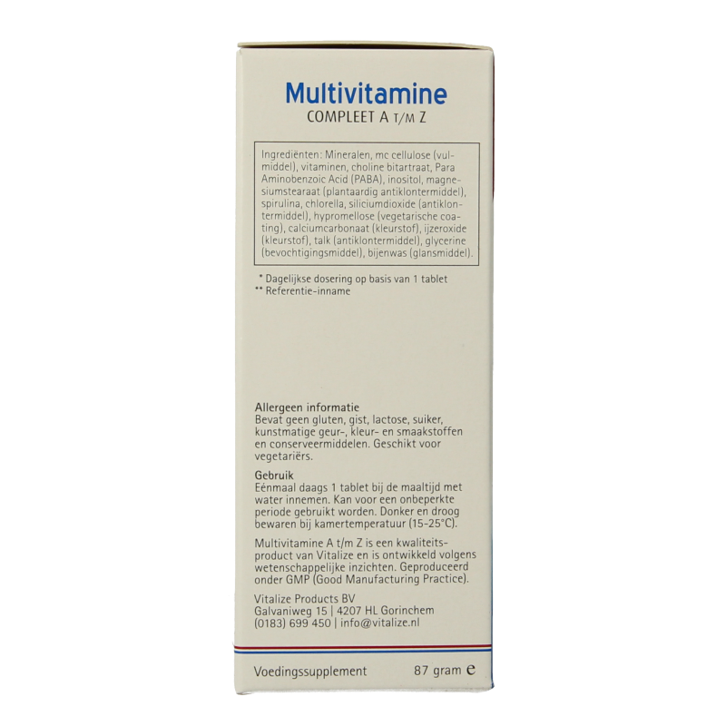 Vitalize Multivitamine compleet a t/m z 60 Tabletten