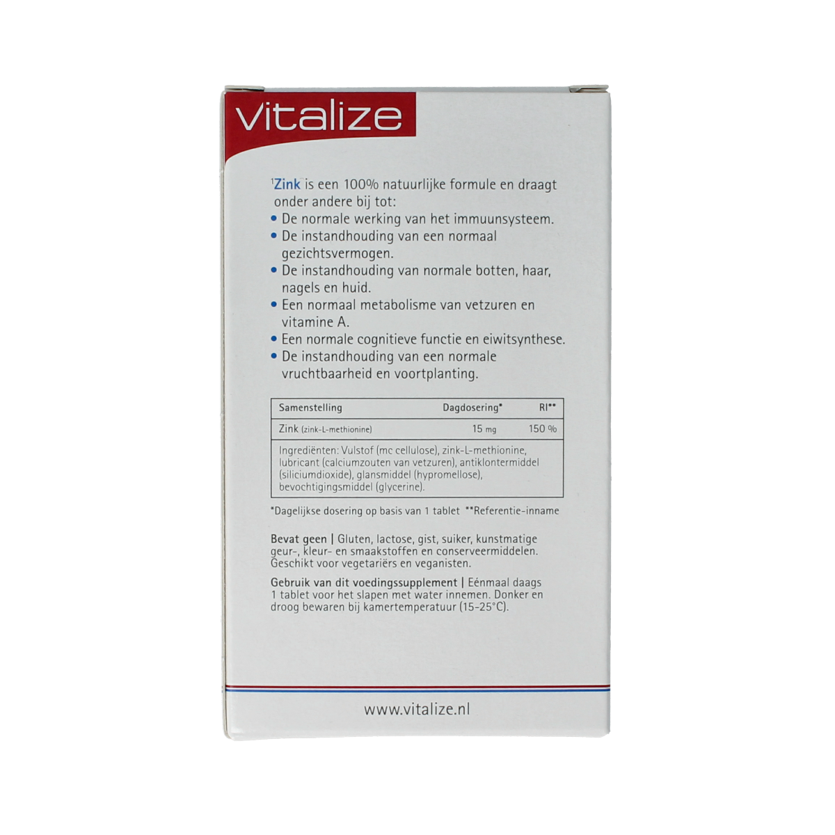 Vitalize Zink 15mg 90.00 Tabletten