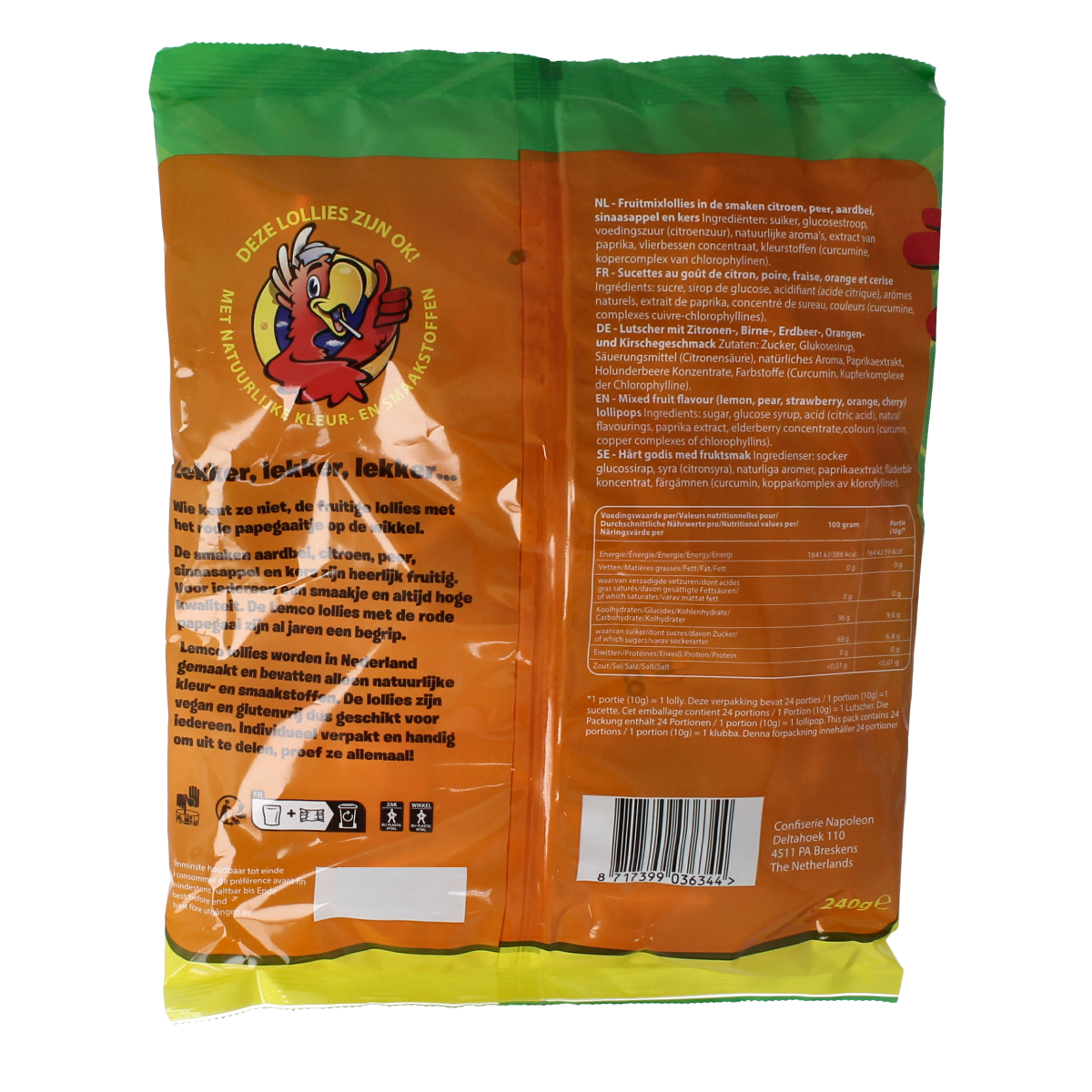 Lemco Vruchten lollies 240 Gram