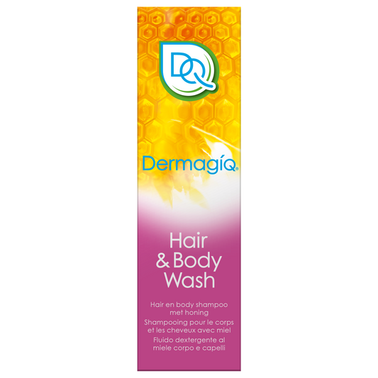 Dermagiq Bodywash 250ml for body and shower, with a sleek bottle and label, suitable for daily cleansing.