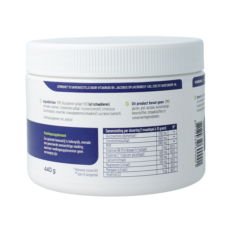 Vitakruid Atrimove Glucosamine Chondroitine MSM Complex 440 Gram
