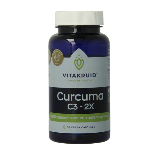 Vitakruid Curcuma C3-2X (95% curcuminoiden) met Bioperine 60.00 Vegetarische capsules