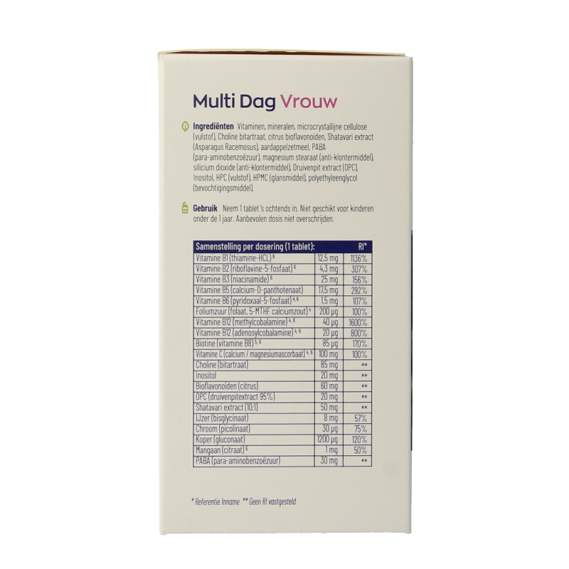 Vitakruid Multi Dag & Nacht Vrouw 100% Vegan 2 x 90 180 Tabletten