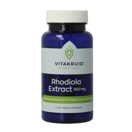 Vitakruid Rhodiola extract 500 mg 3% Rosavin 1% Salidroside 60.00 Vegetarische capsules