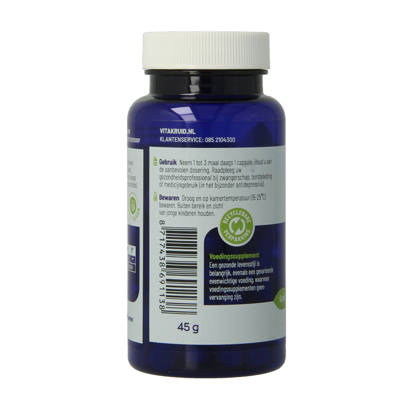 Vitakruid Rhodiola extract 500 mg 3% Rosavin 1% Salidroside 60 Vegetarische capsules