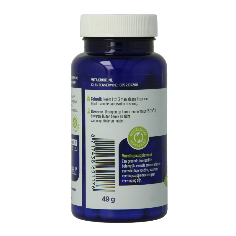 Vitakruid PEA Puur 400 OptiPEA Palmitoylethanolamide 60 Vegetarische capsules
