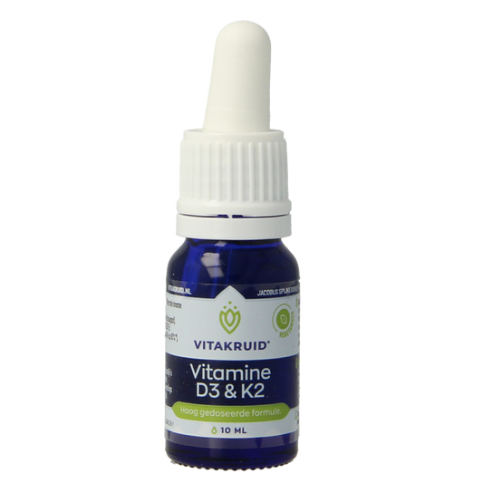 Vitakruid Vitamine D3 & K2 (MenaQ7) met druppelpipet 10 Milliliter