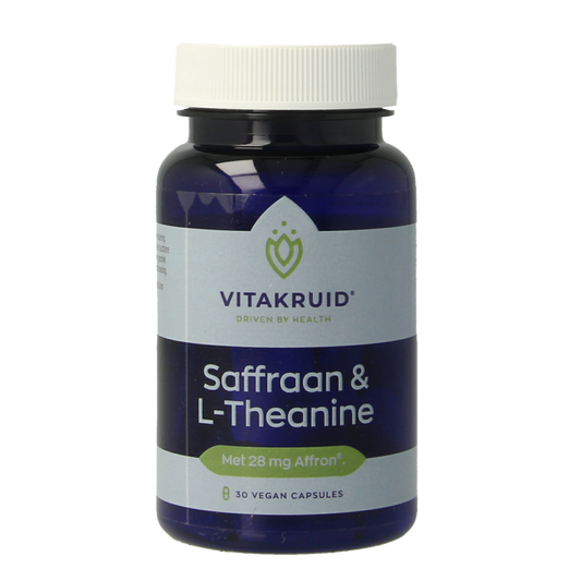Vitakruid Saffraan 28mg (Affron) & L-Theanine 30 Vegetarische capsules