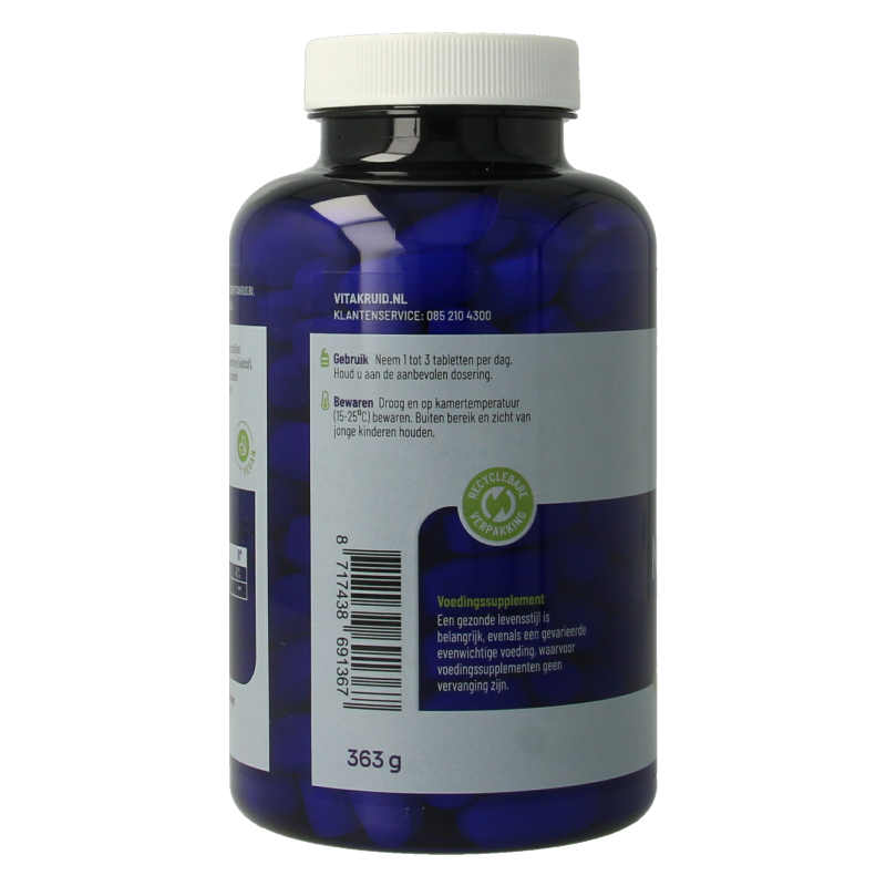 Vitakruid Magnesium 150 Bisglycinaat met 200mg L-Taurine 180 Tabletten