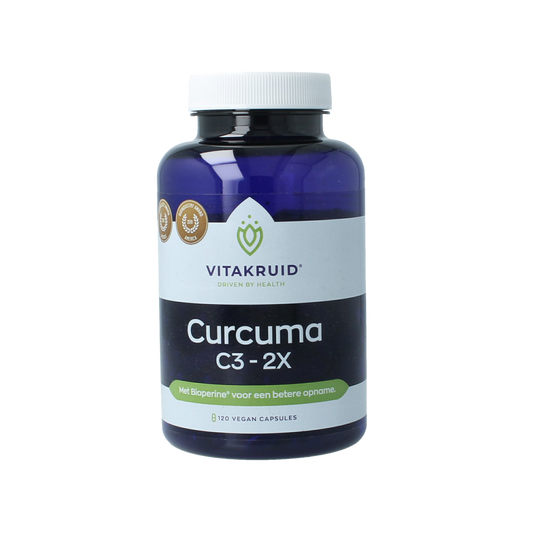 Vitakruid Curcuma C3-2X (95%  curcuminoiden) met Bioperine 120.00 Vegetarische capsules