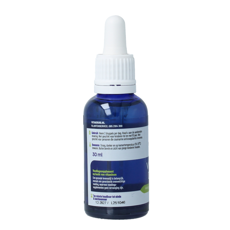 Vitakruid Vitamine D3 & K2 (MenaQ7) met druppelpipet 30 Milliliter