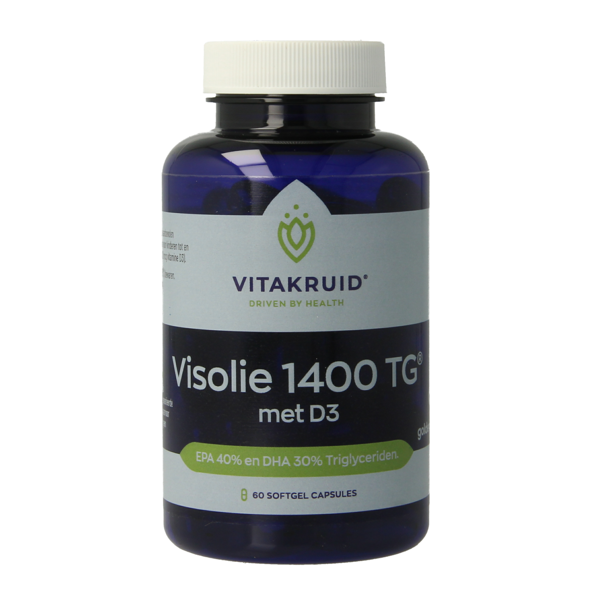 Vitakruid Visolie 1400 TG Triglyceriden met D3 60.00 Softgels