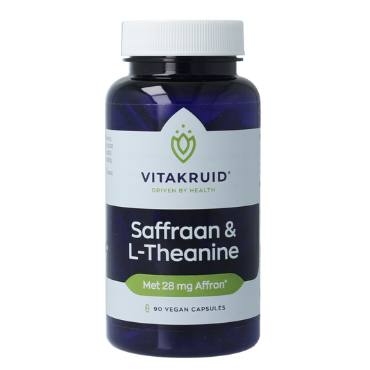 Vitakruid Saffraan 28mg (Affron) & L-Theanine 90.00 Vegetarische capsules