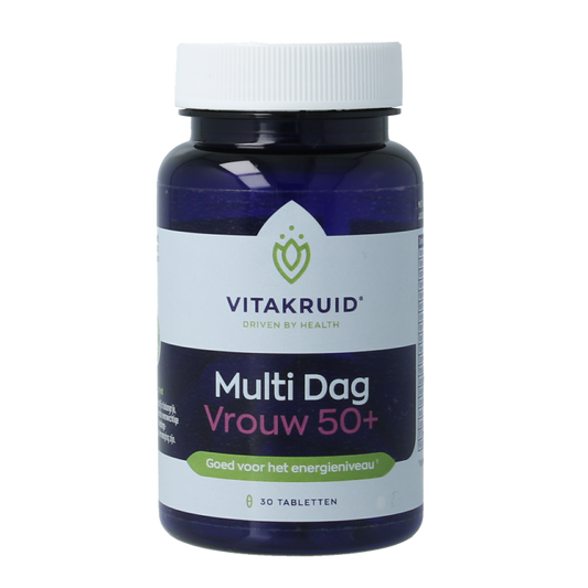 Vitakruid Multi Dag Vrouw 50+ 100% Vegan 30 Tabletten
