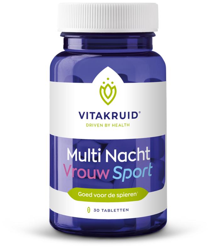 Vitakruid Multi Nacht Vrouw Sport 100% Vegan 30 Tabletten