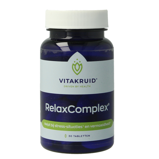 Vitakruid RelaxComplex oa Magnesium Tauraat & Vitamine D3 30 Tabletten