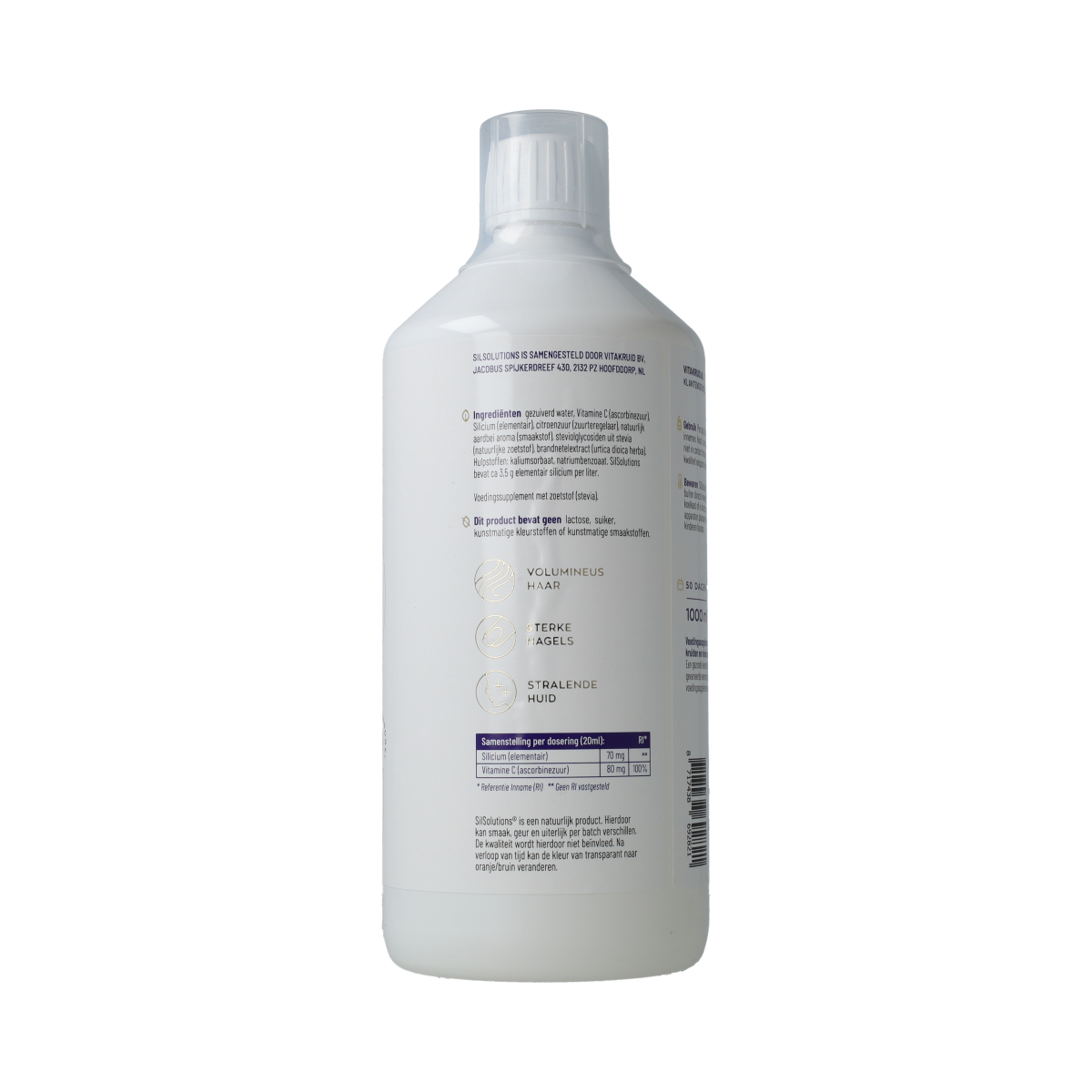 Vitakruid SilSolutions aardbei 1000 1000.00 Milliliter