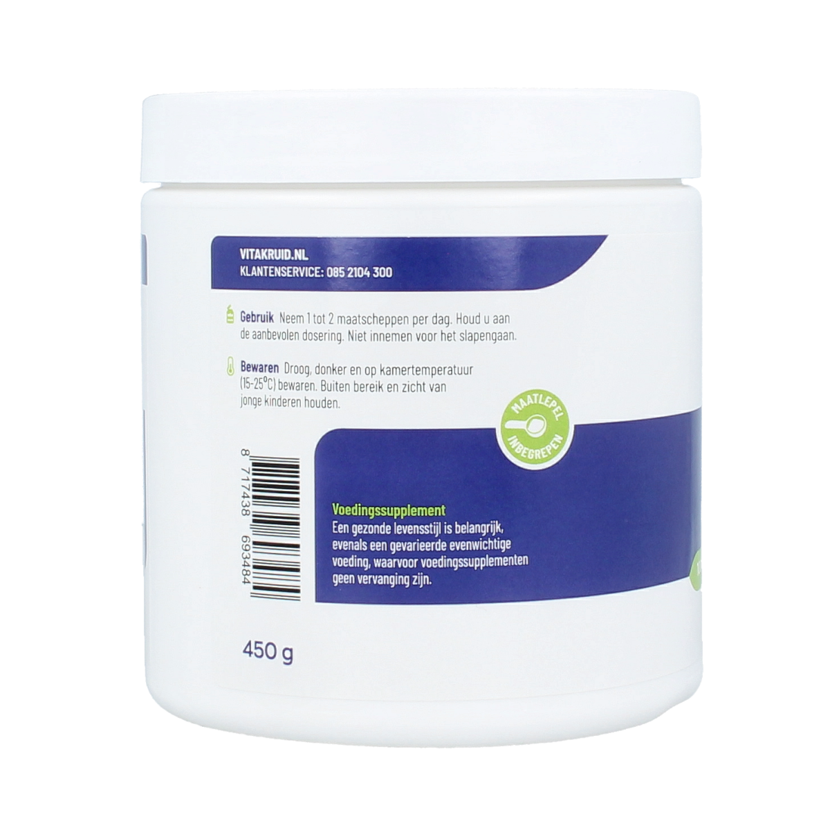 Vitakruid D-Ribose 100% puur gefermenteerd uit glucose 450.00 Gram