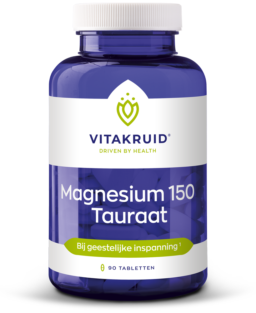 Vitakruid Magnesium 150 Tauraat met vitamine B6 (P-5-P) 90 Tabletten