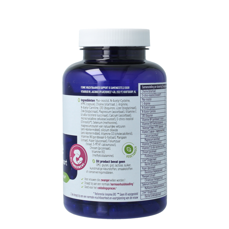 Vitakruid Femme vruchtbaarheid support 120 Vegetarische capsules