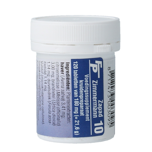 Medizimm Zapad 10 herbal supplement packaging with 120 tablets, natural herbal remedy from Medizimm.