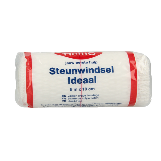 Heltiq steunwindsel 5m x 10cm, durable medical bandage for support and compression, shown in the image.